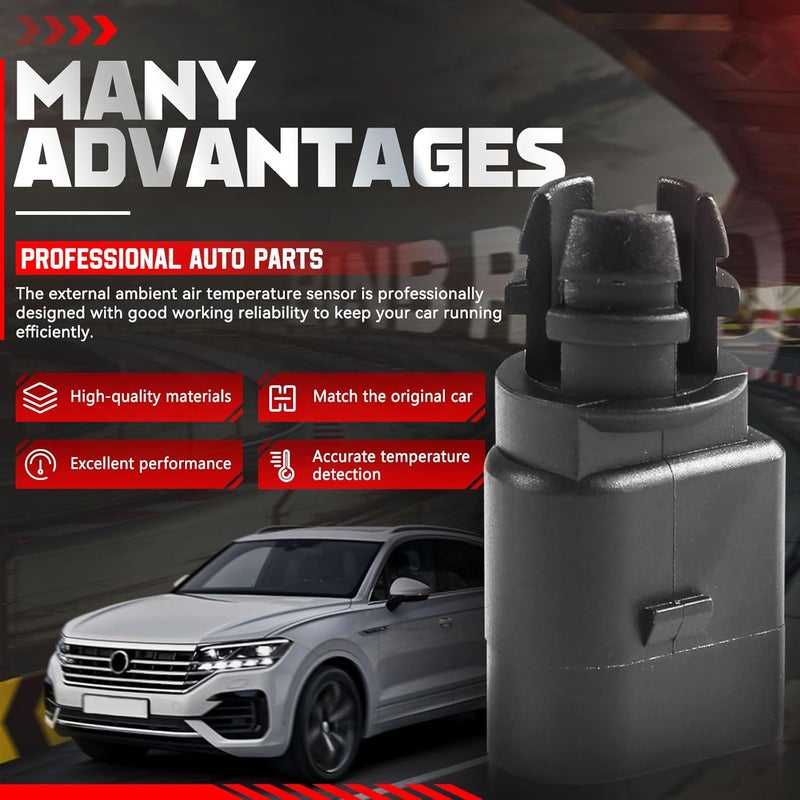 BINB ROAD Outside Ambient Air Temperature Sensor with Plug 8Z0820535 + 1J0973702 Compatible with Audi A4 A6 A7 Q5 Q7 | VW Golf Jetta Passat - Image 4